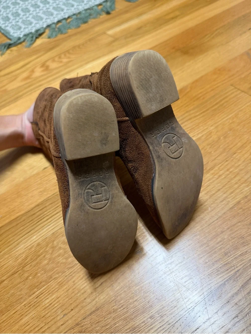 Roper Kids Brown Suede Western Boots